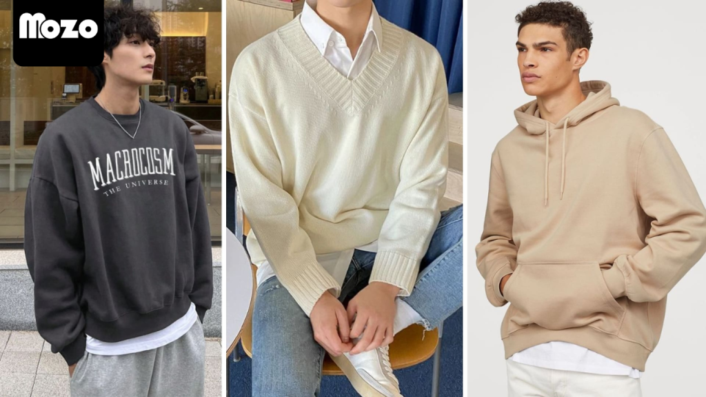 phối đồ với áo sweater nam